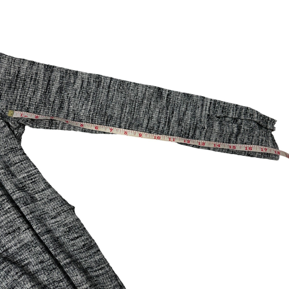 Splendid Womens Textured Knit Dress Gray Grey Long Sleeve V-Neck Size Small - Picture 9 of 11